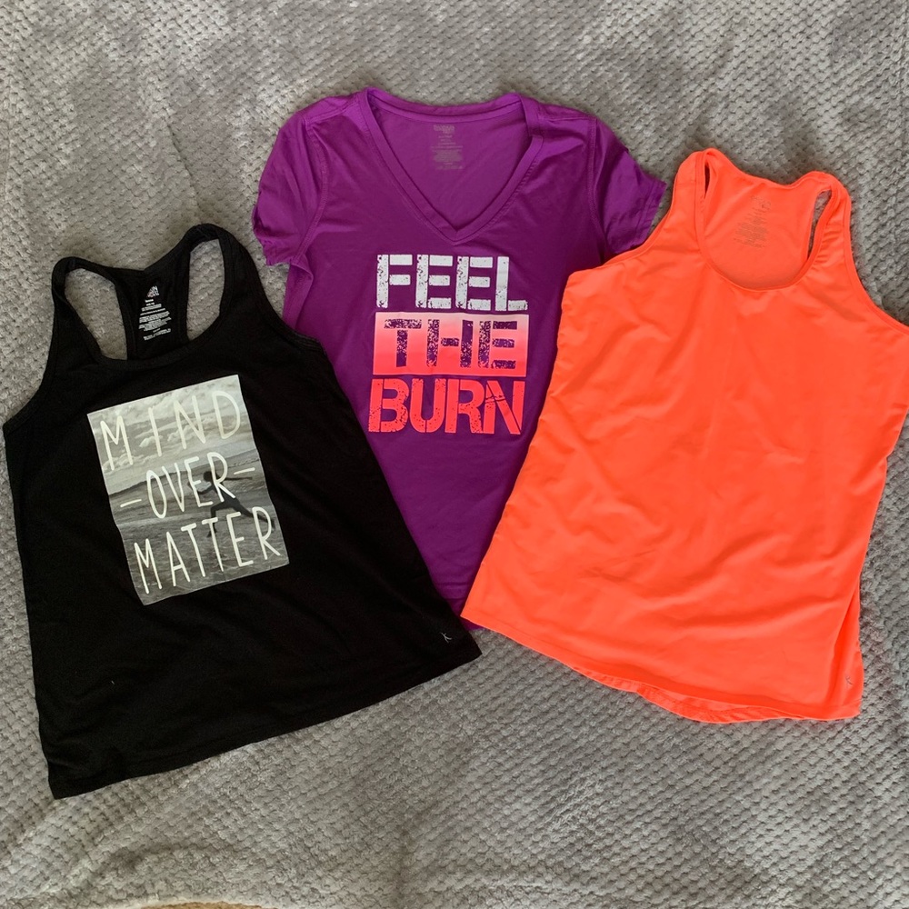 3 Danskin Now Dri-more shirts